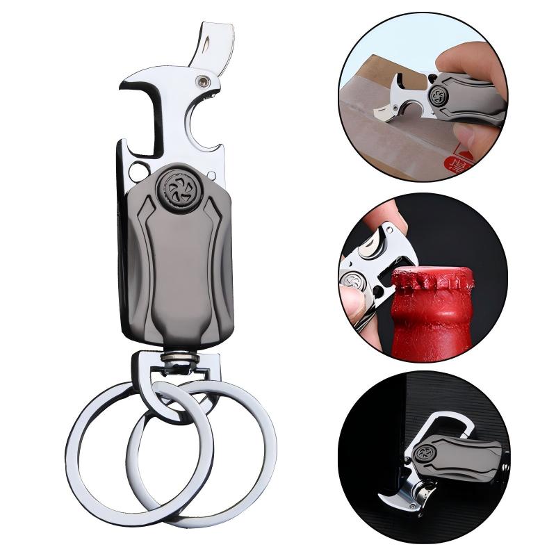 Keychains, multi-function keychains, car keychains, fidget spinner keychains, bottle openers, express knives, phone holders, stress relief gifts, daily household gifts, gifts for men