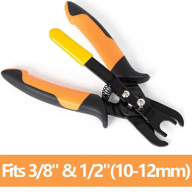 1-Hand Operation Heavy Duty Push-to-Connect Air Hose Connector Remover Pliers - Compact PVC, Carbon Steel, Automotive Pneumatic Quick Disconnect Repair Tools, Father's Day Gift for 3D Printers, Aquaria, Easy To Use