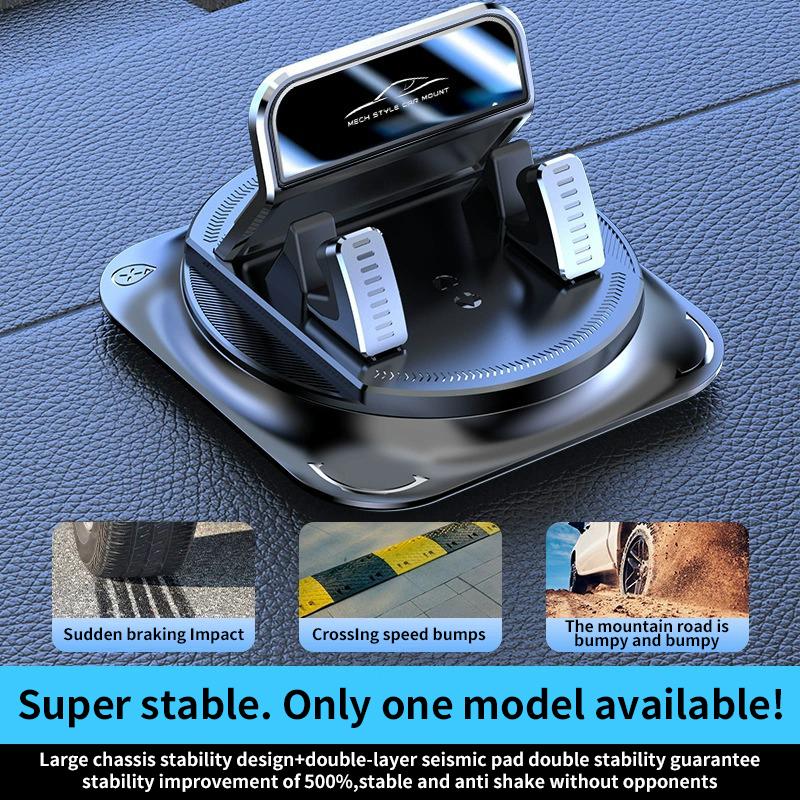 Car phone holder 360 degree rotation, suitablefor car navigation in-car dashboard, horizontaland vertica screen adjustment angle,suctioncup fixed non-slip mobile phone holdersuitable for iPhone and Android