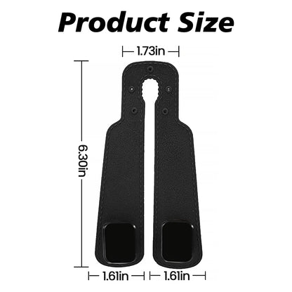 4 Counts Car Seat Headrest Hook, Improved Car Seat Back Double Hooks for Kids' Toys Hats Masks Sunglasses, Soft Gentle Faux Leather