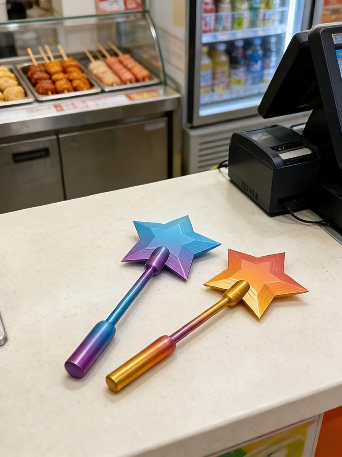 1pc 3D Printed Wand Tap to Pay, Tap to Pay Wand, Starlight Wands, Magical Star Wands Contactless Payment Card Holder, Suitable Scenarios for Card Payment