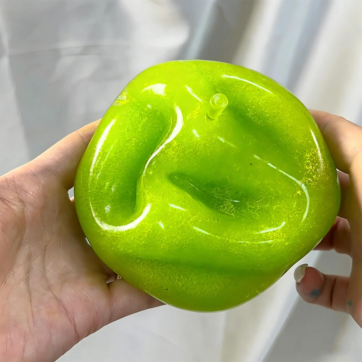 Slushie Green Apple Squishy - Moldable Non-Rebound Crunchy Fidget Toy| Perfect for Medium Grip Strength