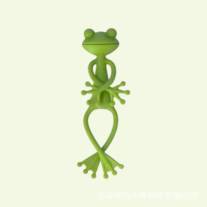 Frog Plant Stand Holder - Cute Flower Pot Clips for Climbing Plants, Indoor Outdoor Use, Stable Support to Make Plants Grow Upright