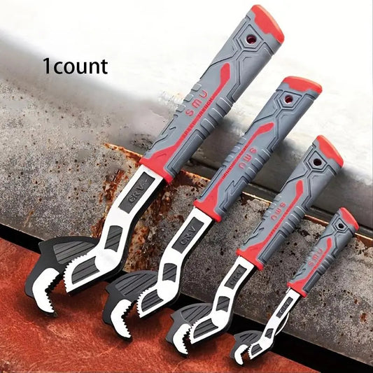 Multifunctional Self-locking Wrench, 6, 8, 10, 12 Inch Multi-model Pipe Flexible Wrench, Quick-Opening for Water Heating Pipes, Pipe Wrench Set