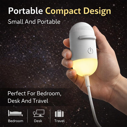 Galaxy Projector 2-in-1 Starry Sky Projector & Night Light USB Galaxy Projector Night Light for Bedroom Hallway Ceiling Decor (1 Light+3 Pcs)