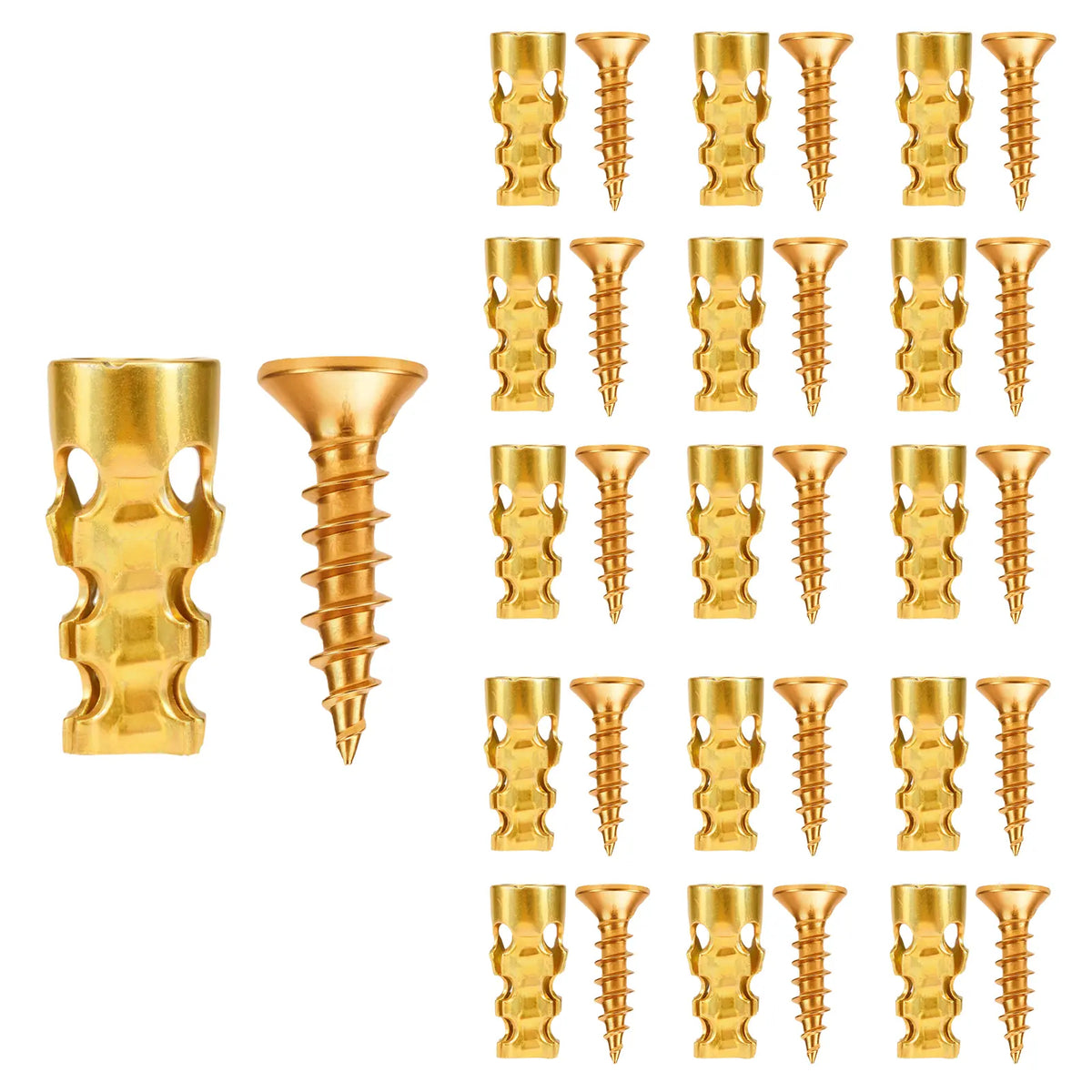 6*14mm Door Hinge Thread Repair Screws, 30Pack/60Pack Short Expansion Wall Anchors, Stripped Thread Repair Fixer for Cabinet, Tile, Stone and Partition Hinge Mounting fathersdaygift